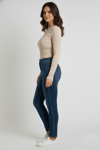 Bisiklet Yaka Cut Out kesimli Taşlı Fitilli Kaşkorse Bluz - Krem
