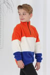 Full Polar Kumaş Yarım Fermuarlı Garnili Erkek Çocuk Günlük Sweatshirt