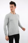 İki İplik Düz Sıfır Yaka Erkek Günlük Sweatshirt