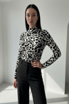 Kadın Zebra Desen Sandy Bluz