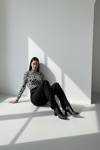 Kadın Zebra Desen Sandy Bluz