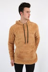 Kapşonlu Kanguru Cepli Erkek Günlük Pelüş Sweatshirt