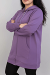 Oversize Mor Hırka
