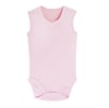 Sema Baby Jakarlı Askılı Badi (Body) - Pembe 9-12 Ay