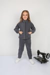 Tıraşlı Polar Lastik Bağcıklı Çift Cep Günlük Kız Çocuk Takım