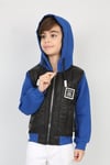 Üç İplik Kapşonlu Fermuarlı İçi Termal Erkek Çocuk Günlük Sweatshirt