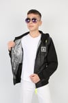 Üç İplik Kapşonlu Fermuarlı İçi Termal Erkek Çocuk Günlük Sweatshirt