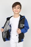 Üç İplik Kapşonlu Fermuarlı İçi Termal Erkek Çocuk Günlük Sweatshirt