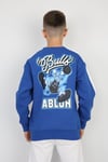 Üç İplik Şardonlu Arka Baskılı Erkek Çocuk Günlük Sweatshirt