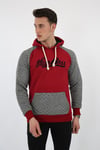 Üç İplik Şardonlu Kapşonlu Kanguru Cepli Baskılı Erkek Günlük Sweatshirt