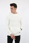 Üç İplik Şardonlu Kumaş Kapşonlu Kanguru Cepli Alttan Çıkmalı Erkek Günlük Sweatshirt