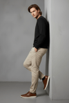 Unisex Kışlık Siyah Üç İplik Şardonlu Kalın Bisiklet Yaka Basic Sweatshirt