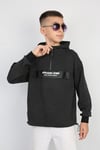 Yarım Fermuarlı Kapşonlu Baskılı Erkek Çocuk Günlük Sweatshirt