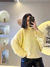 Boğazlı Sarı Triko Kazak