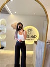 Dikiş Detaylı Kemerli Pantolon