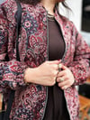 Etnik Desen Ceket - Bordo
