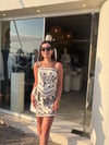 Kahve Nakışlı Büstiyer Şort Etek Takım