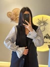 Kolları Gömlek Detaylı Blazer Ceket