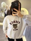Leopar Nakışlı Bisiklet Yaka Sweatshirt Grimelanj