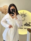 Oversize Kuşaklı Poplin Gömlek