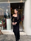 Siyah Tek Omuz Asimetrik Elbise
