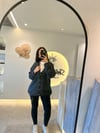 V Yaka Kırçıllı Oversize Hırka