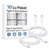 10'lu Paket Type-c Şarj Kablosu Çift Taraflı Type-c To Type-c  