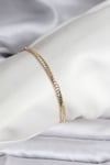 14K Gold Renk Kaplama Lazer Ezme Zincir Model CM Kadın Bileklik