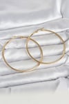 316L Çelik Gold Renk 60 mm Halka Kadın Küpe