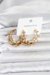 316L Çelik Gold Renk Spiral Halka Kadın Küpe