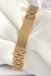 316L Çelik Gold Renk Zincir Künye Model Erkek Bileklik