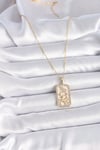 316L Çelik Gold Renk Zincir Oğlak Burcu Zirkon Taşlı Kadın Kolye