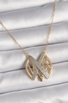 316L Çelik Gold Renk Zirkon Taşlı Vintage Model Kadın Kolye