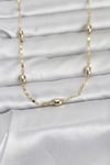 CM 14K Gold Renk Damla Topçuklu Zincir Model 60 cm Kadın Kolye