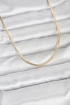 CM 14K Gold Renk Kare Zincirli Model 60 cm Kadın Kolye
