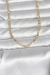 CM 14K Gold Renk Lazer Kesim Zincirli Model 60 cm Kadın Kolye