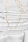 CM 14K Gold Renk Lazer Puntalı Model 60 cm Kadın Kolye
