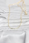 CM 14K Gold Renk Lazerli Yassı Model Zincirli 60 cm Kadın Kolye