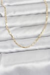CM 14K Gold Renk Lazerli Zincir Model 60 cm Kadın Kolye