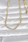 CM 14K Gold Renk Yassı Oval Zincirli Model 60 cm Kadın Kolye