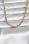 CM 14K Gold Renk Yassı Yılan Zincir Model 45 cm Kadın Kolye