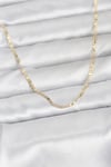 CM 14K Gold Renk Yassı Zincir Model 60 cm Kadın Kolye