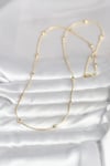 CM 14K Gold Renk Yılan Zincirli Damla Topçuk Model 60 cm Kadın Kolye