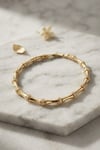 Gold Renk Bambu Model Zirkon Taşlı Kadın Bileklik