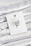 Gümüş Renk Pirinç Diken Model Kıkırdak Earcuff Küpe