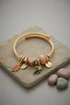 Kuş Figürlü Charmlı Gold Renk Bileklik