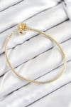 Pirinç Charm Topcuk Model Gold Renk Kadın Bileklik