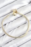 Pirinç Charm Zirkon Taşlı Yonca Model Gold Renk Kadın Bileklik