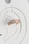 Pirinç Gold Renk Zirkon Taşlı Kadın Kıkırdak Küpe