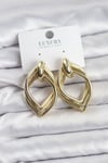 Vintage Gold Renk Pirinç Kadın Küpe